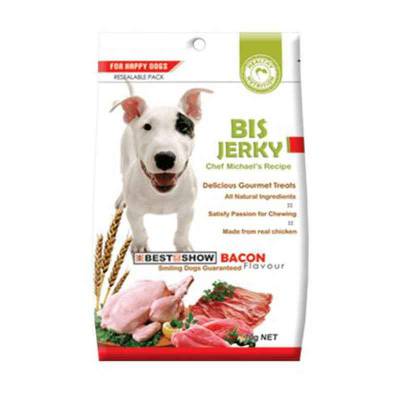 Snack Anjing BIS Jerky Bacon 200 gr