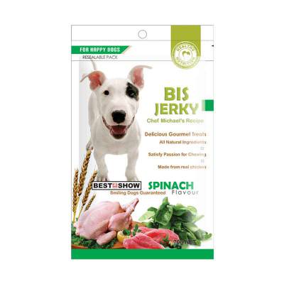 Snack Anjing BIS Jerky Spinach 