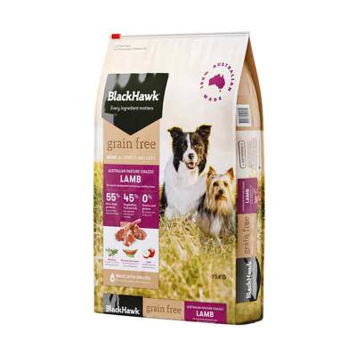Makanan Anjing Black Hawk Adult Grain Free Lamb 7 kg