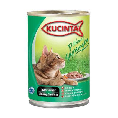 Makanan Kucing KUCINTA CHUNKY SARDINES 400 gram