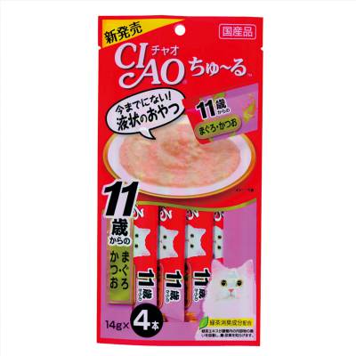 Cemilan Kucing CIAO Liquid Snack Tuna with Collagen 56 gram