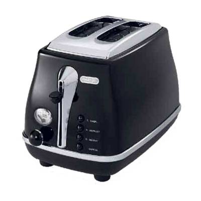  Alat Pemanggang Roti/Toaster Model CTO2003 BK DeLonghi