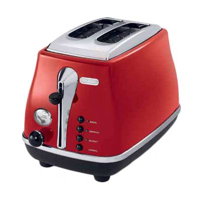  Alat Pemanggang Roti/Toaster Model CTO2003 R DeLonghi