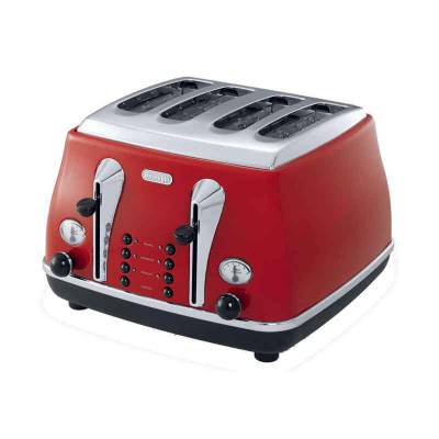  Alat Pemanggang Roti/Toaster Model CTO4003 R DeLonghi