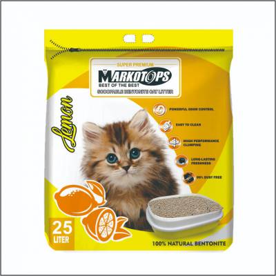 Pasir Kucing Markotop dengan Aroma Lemon 25 L