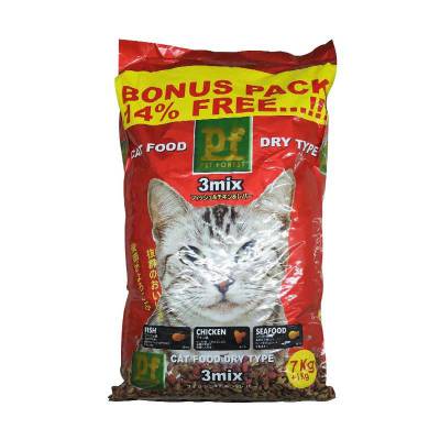 Makanan Kucing Pet Forest 3 Mix 8 Kg