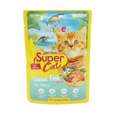 Makanan Anak Kucing Supercat Kitten Ocean Fish Special Pouch