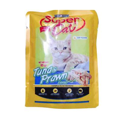 Makanan Kucing Supercat Tuna & Prawn
