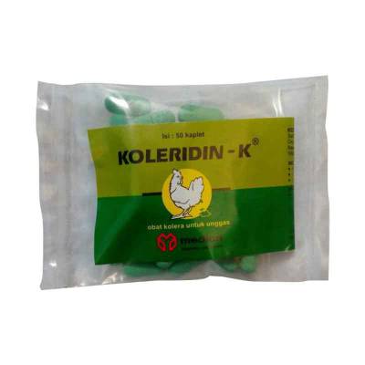 Obat Berak Hijau dan Berak Putih Ayam Koleridin Kaplet (100 kaplet)