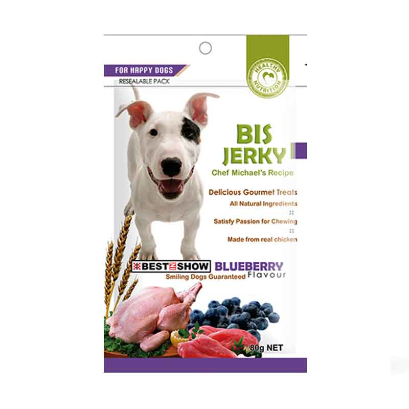 Snack Anjing BIS Jerky Blueberry