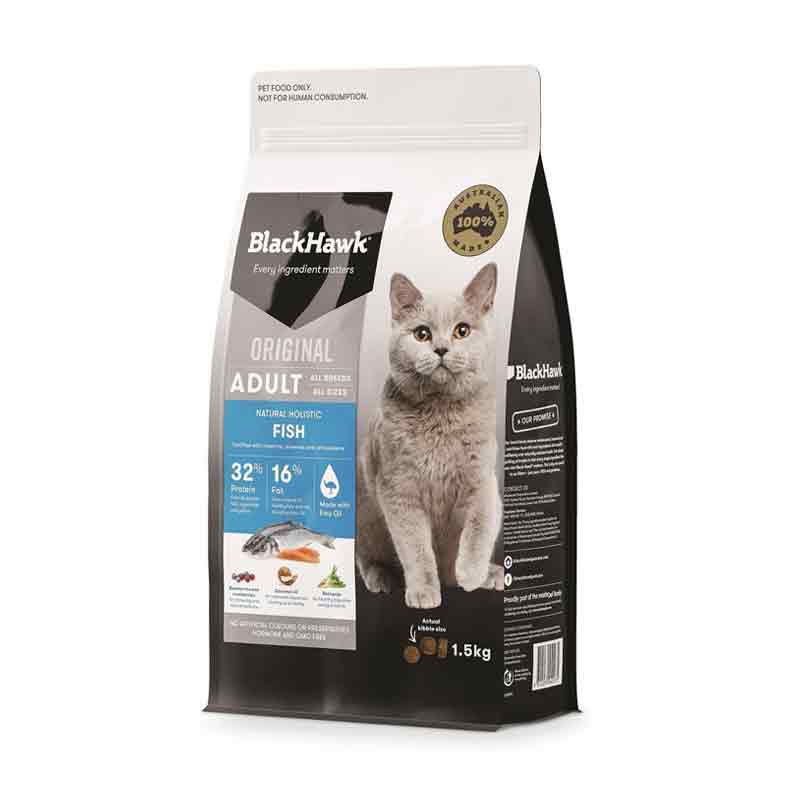 Makanan Kucing Black Hawk Cat Fish New Formula 8kg