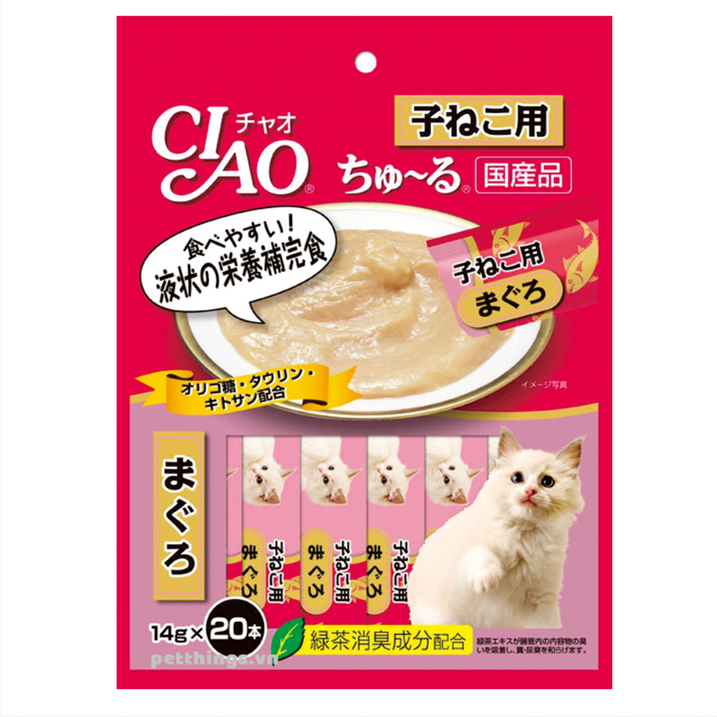 Cemilan Kucing CIAO Tuna For Kitten Only 450 gram