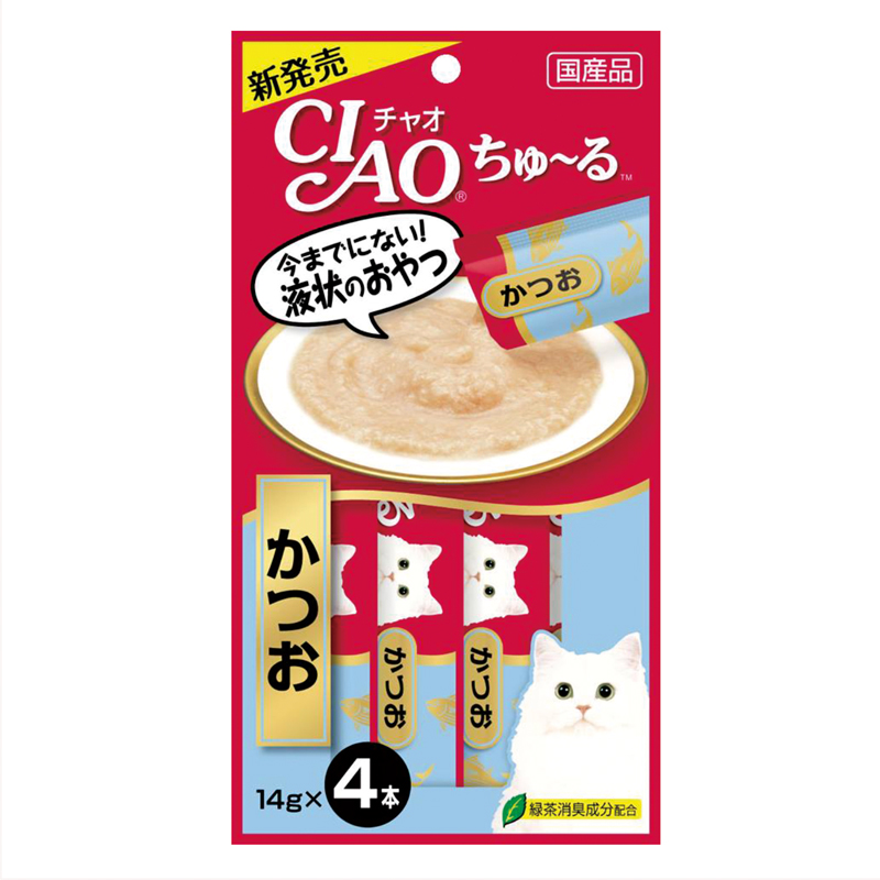 Cemilan Kucing CIAO Liquid Snack Tuna (Katsuo) 56 gram