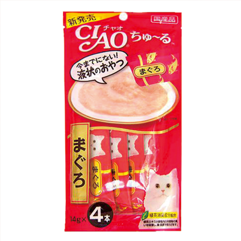 Cemilan Kucing CIAO Liquid Snack Tuna (Maguro) 56 gram