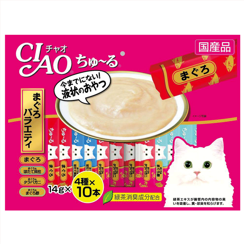 Cemilan Kucing CIAO Liquid Snack Tuna Variety 40 Pcs Series I