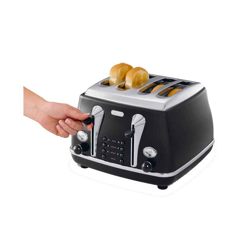  Alat Pemanggang Roti/Toaster Model CTO4003 BK DeLonghi