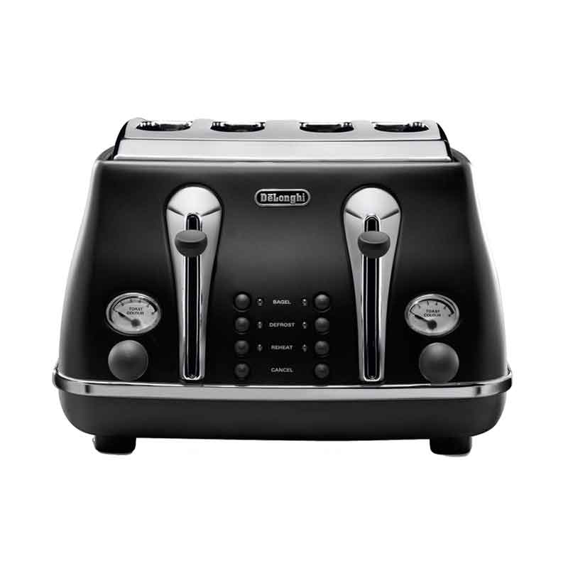  Alat Pemanggang Roti/Toaster Model CTO4003 BK DeLonghi