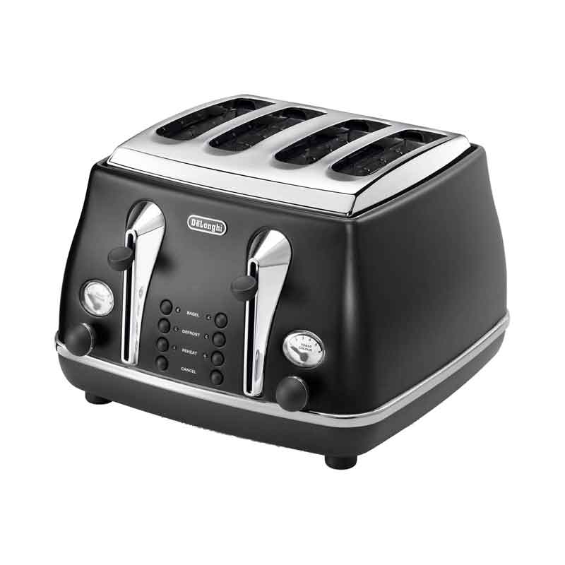  Alat Pemanggang Roti/Toaster Model CTO4003 BK DeLonghi