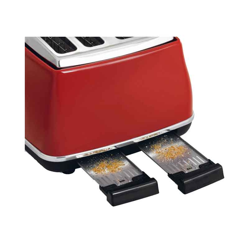  Alat Pemanggang Roti/Toaster Model CTO4003 R DeLonghi