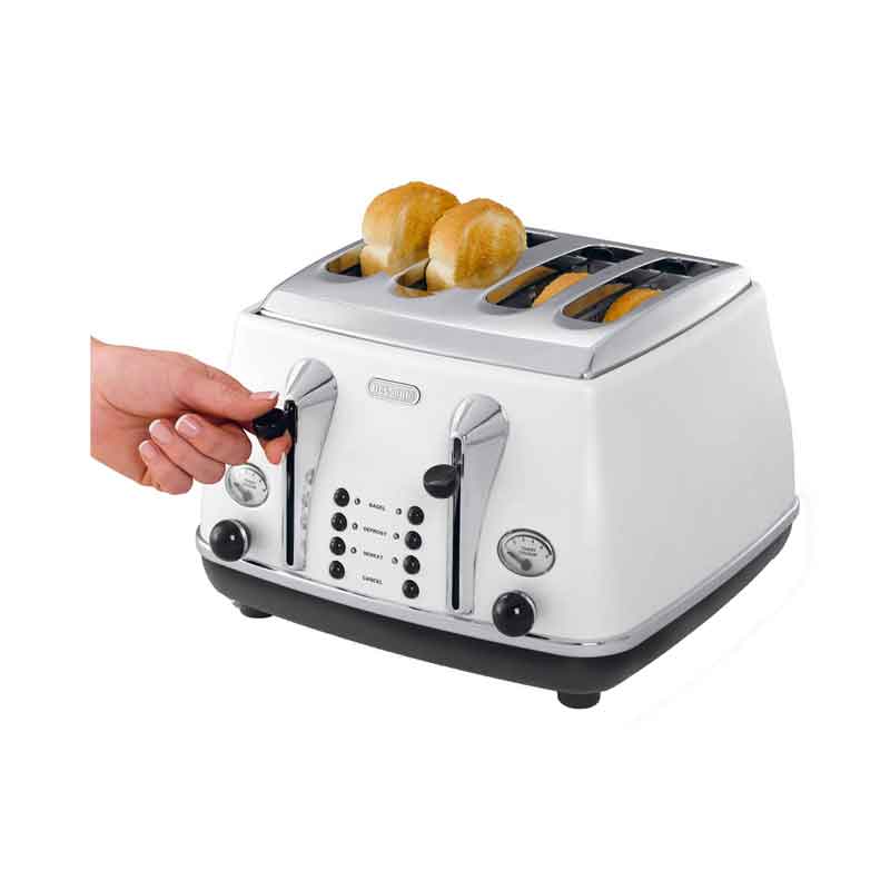  Alat Pemanggang Roti/Toaster Model CTO4003 W DeLonghi