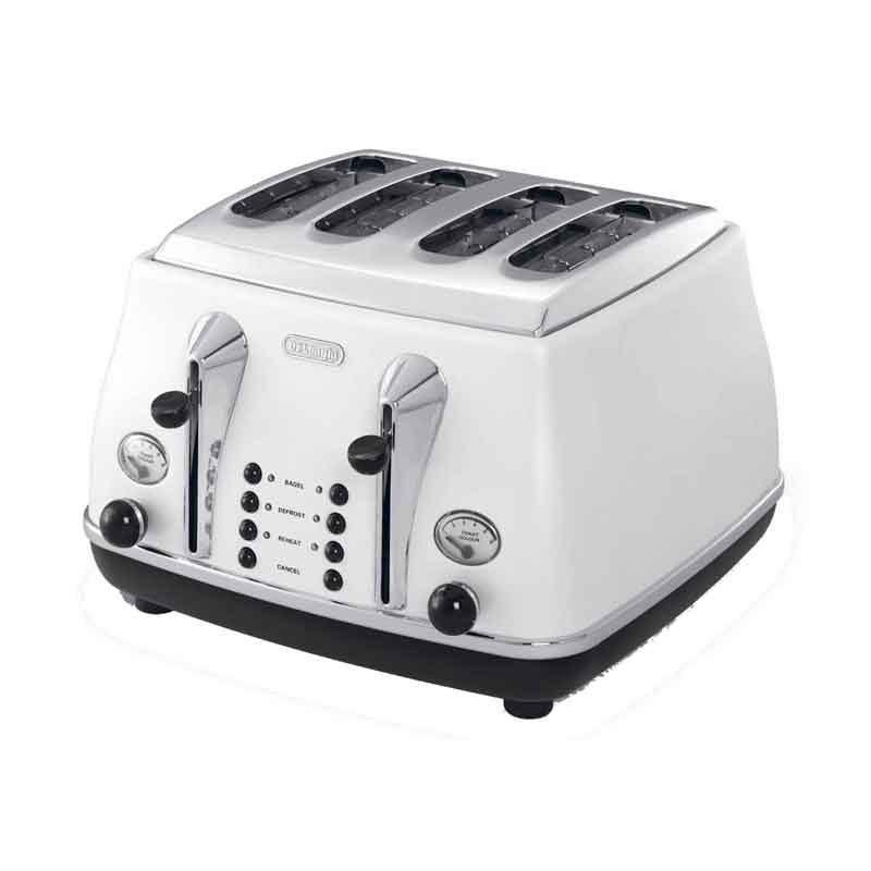  Alat Pemanggang Roti/Toaster Model CTO4003 W DeLonghi