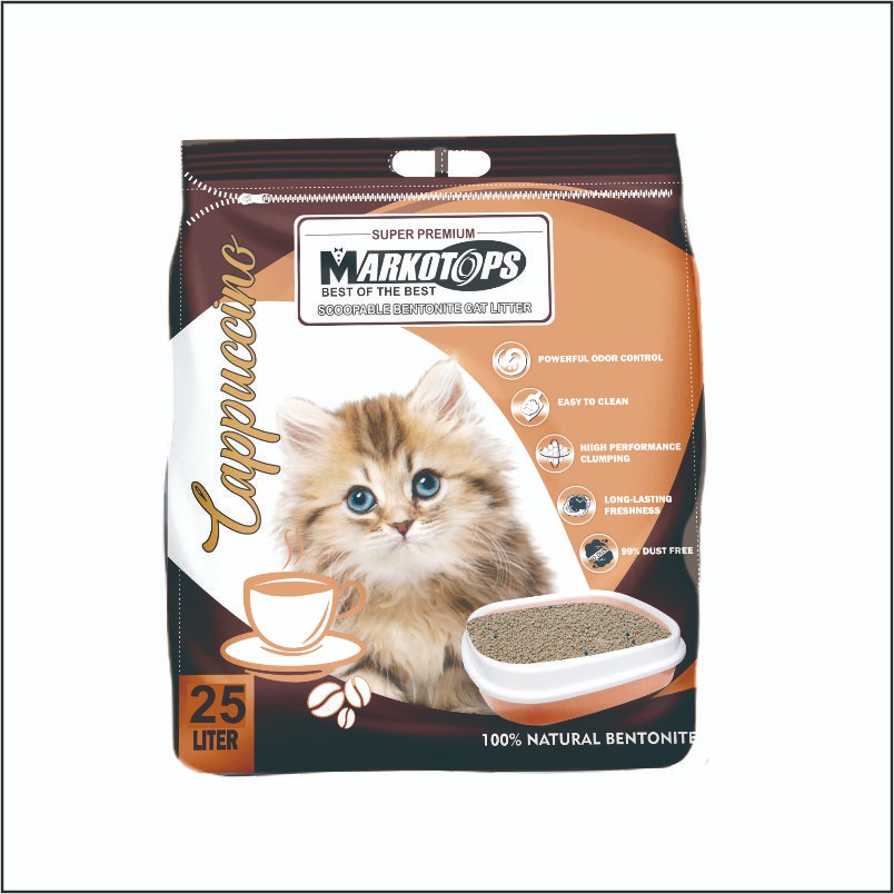 Pasir Kucing Markotop dengan Aroma Cappucino 25 L