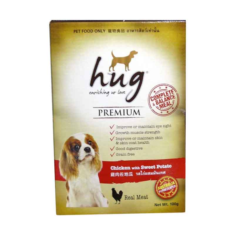 Makanan Anjing Hug Chicken Sweet Potato 100 gram