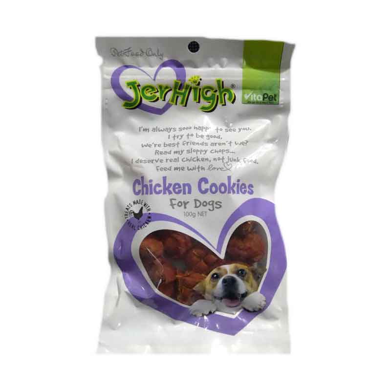 Snack Anjing Jerhigh Chicken Cookie 100 gram