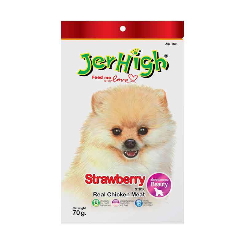 Snack Anjing Jerhigh Strawberry