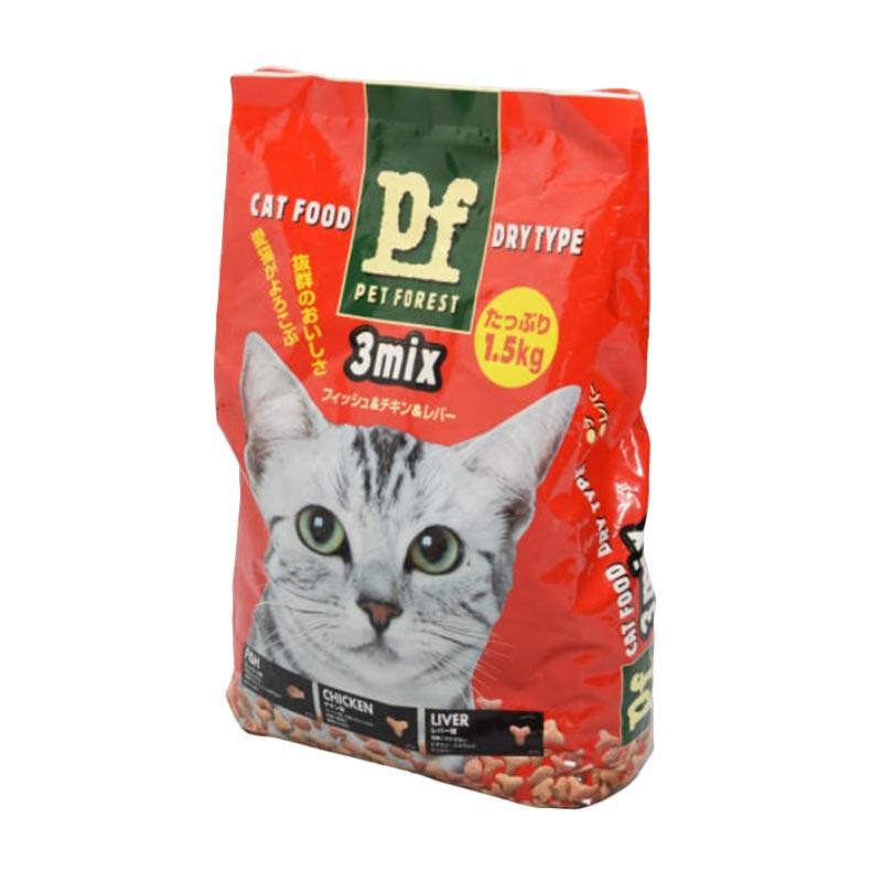 Makanan Kucing Pet Forest 3 Mix 1.5 Kg