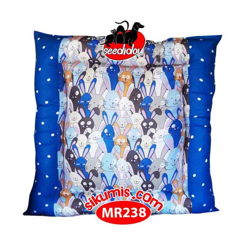 Kasur Anjing M 75X75CM Motif MR238 Bunny Pet Bed