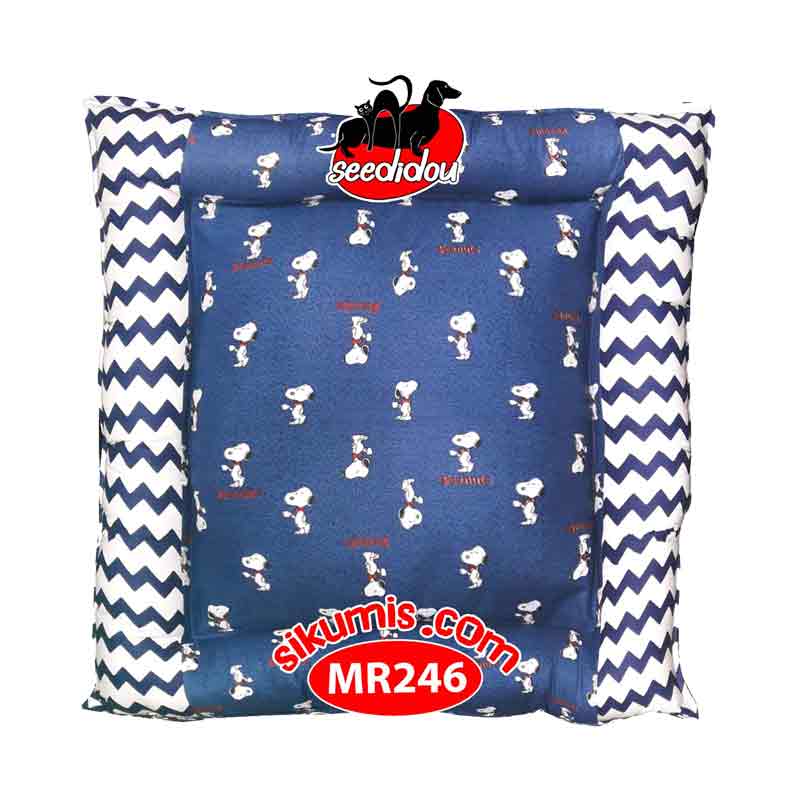 Kasur Anjing M 75X75CM Motif MR246 Snoopy Pet Bed