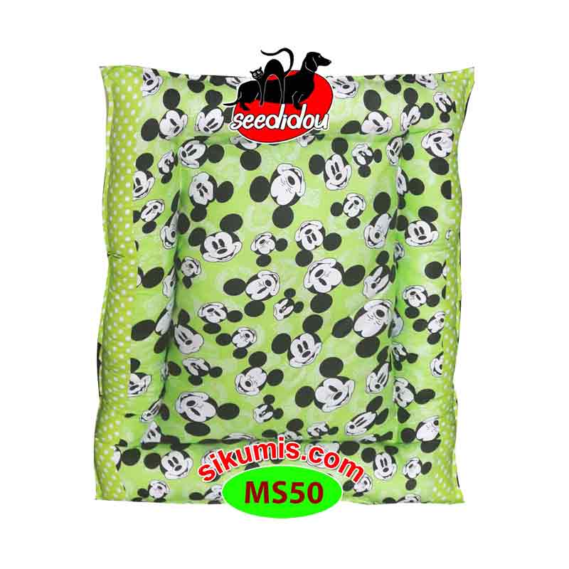 Kasur Anjing MS50 60X75CM Motif Mickey Hijau