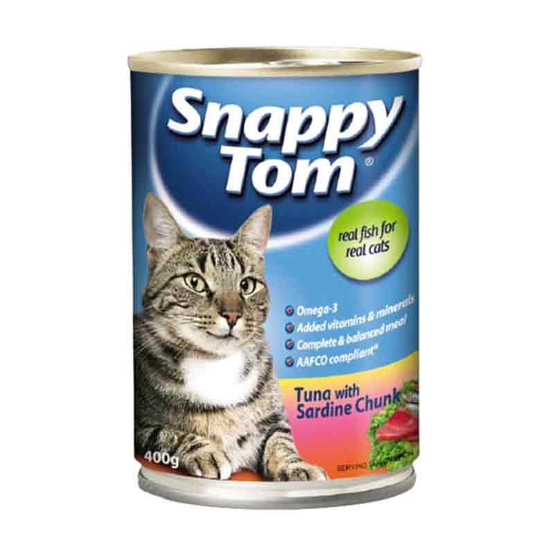 Makanan Kucing Snappy Tom Tuna with Sardine Kaleng 400 gram