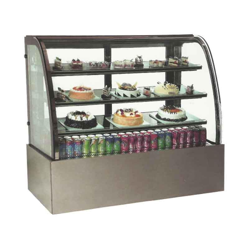 Curve Cake Showcase Stainless Steel/Alat Display Kue Model MS-CCS150 Masema