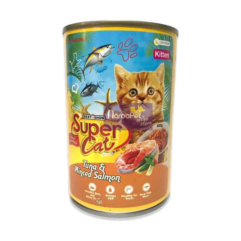 Makanan Anak Kucing Super Cat Tuna & Minced Salmon for Kitten