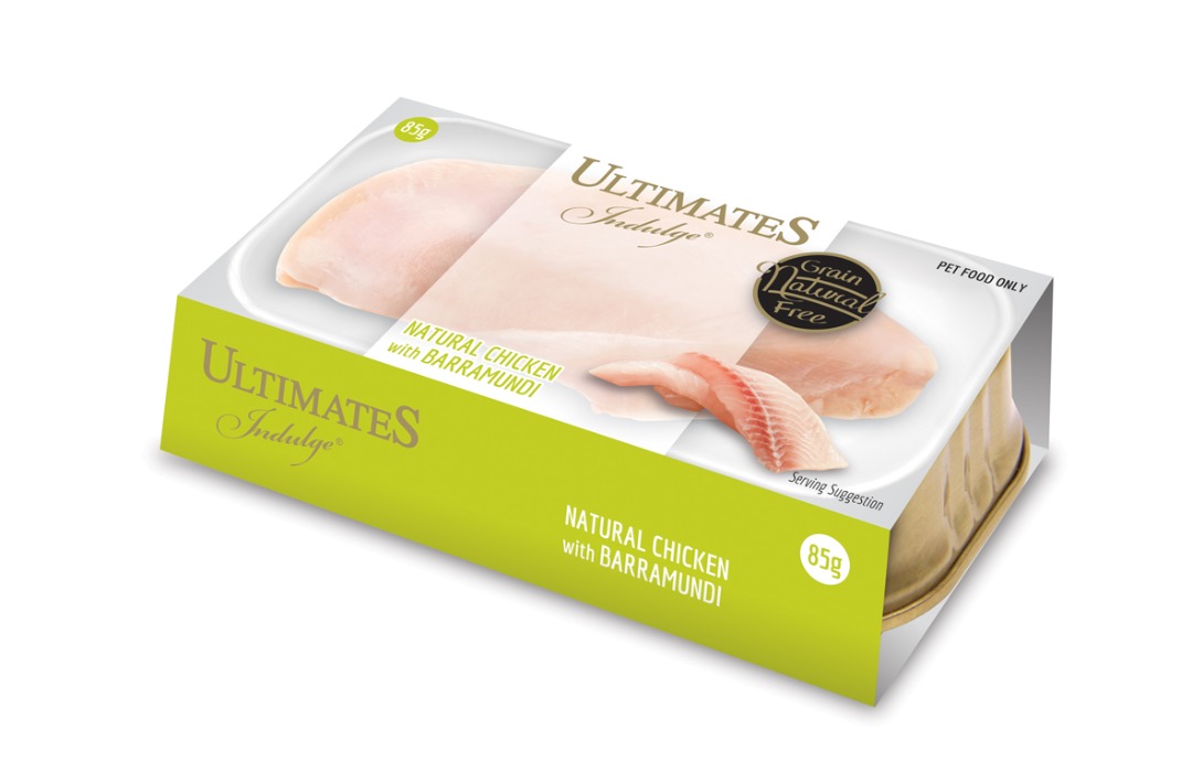 Makanan Kucing Basah Ultimates Natural Chiken With Barramudi 85 gram