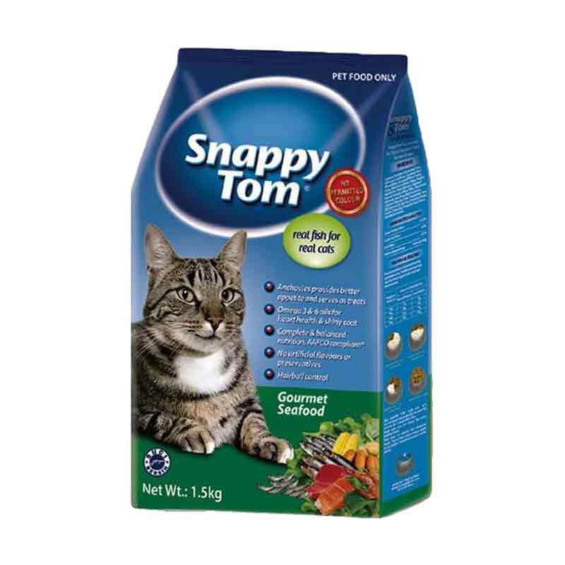 Makanan Kucing Snappy Tom Gourmet Seafood 1,5 Kg